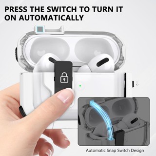 Ốp lưng trong suốt Tương thích với AirPods 4 ANC và AirPods Pro thế hệ thứ 2 với kẹp khóa an toàn, Vỏ bảo vệ chống sốc trong suốt TPU có công tắc tự động cho AirPod Pro 3