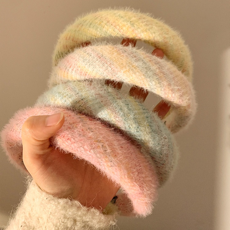 Mềm Băng Đô Vải Lông Nhiều Màu Thời Trang Mùa Đông Cho Nữ