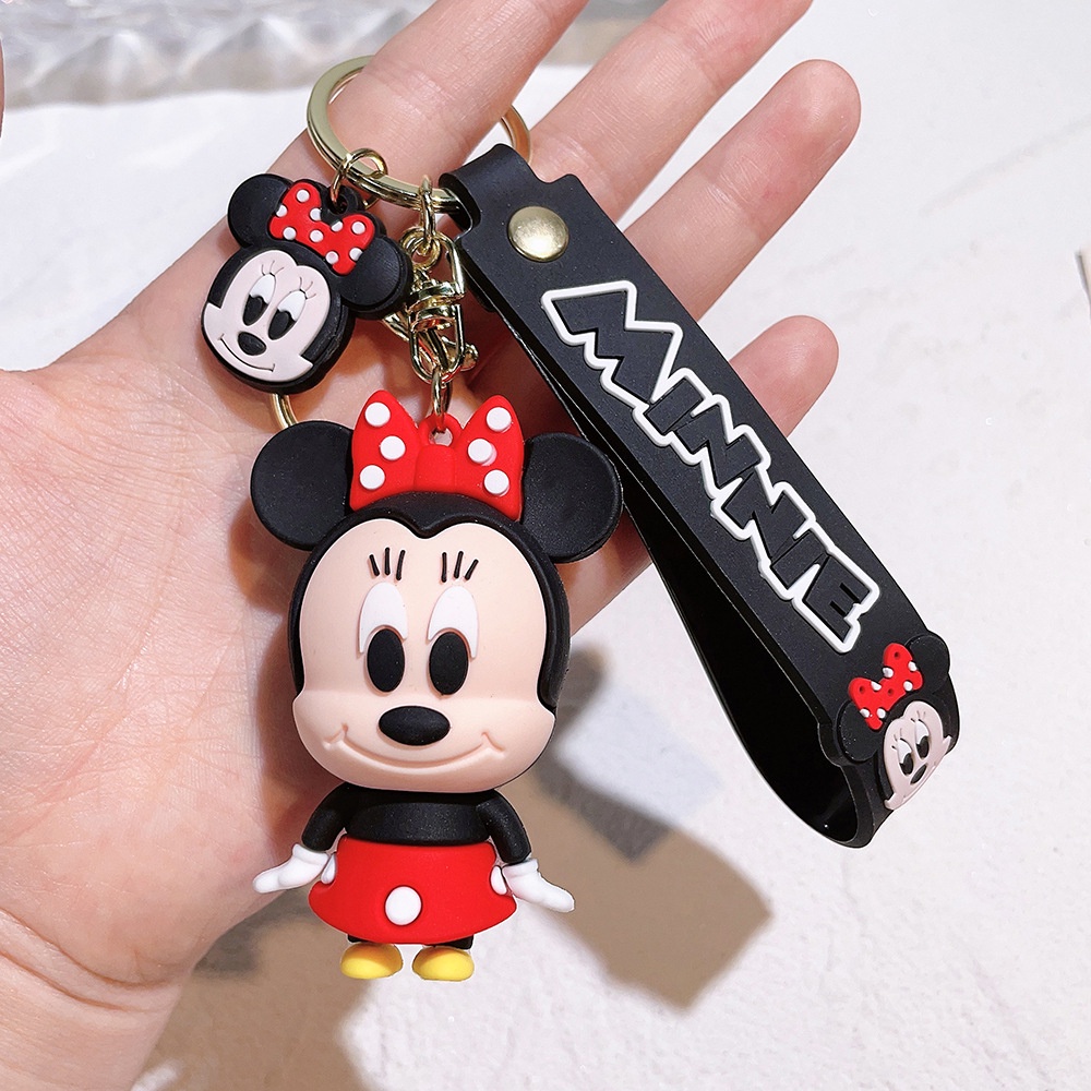 Móc Khóa Hình Chú Chuột mickey minnie stitch Dễ Thương