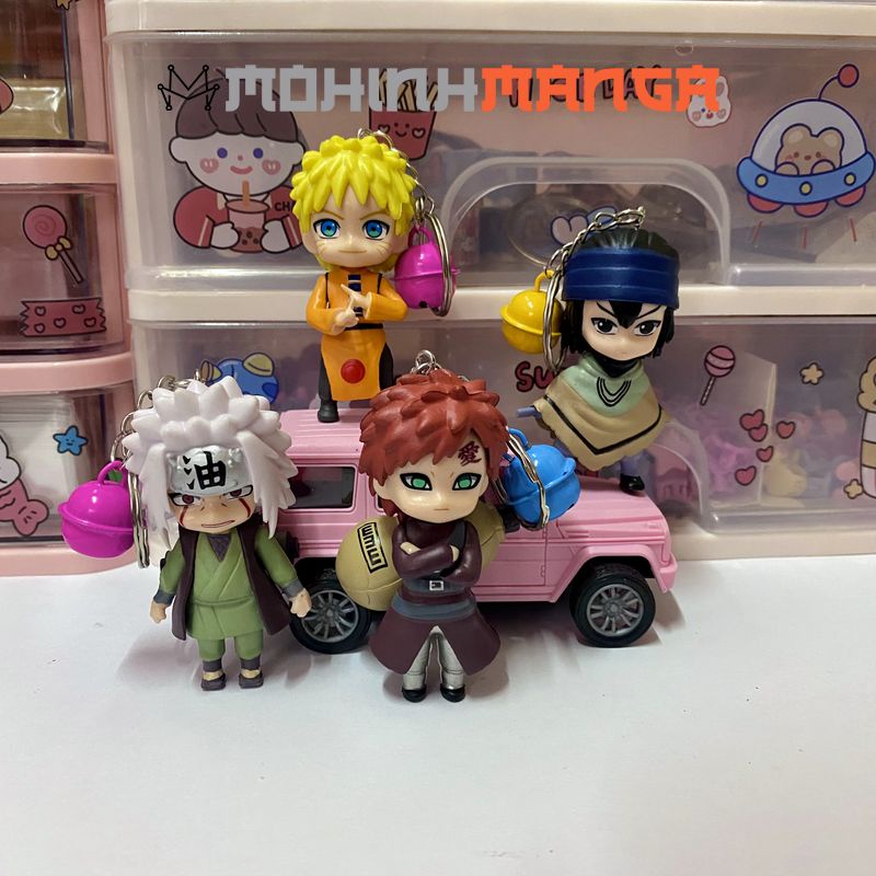 Móc khóa mô hình 12 nhân vật Naruto Kakashi Sasuke Itachi Gaara Sakura Minato Rock Lee Nara Shikamaru Hinata Boruto