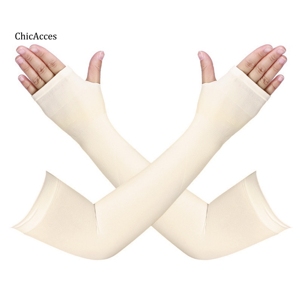 Chicacces 1 Cặp Băng Cánh Tay Nylon Độ Co Giãn Cao Chống Tia uv Chống Nắng Và Mồ Hôi Dùng Trong Mùa Hè
