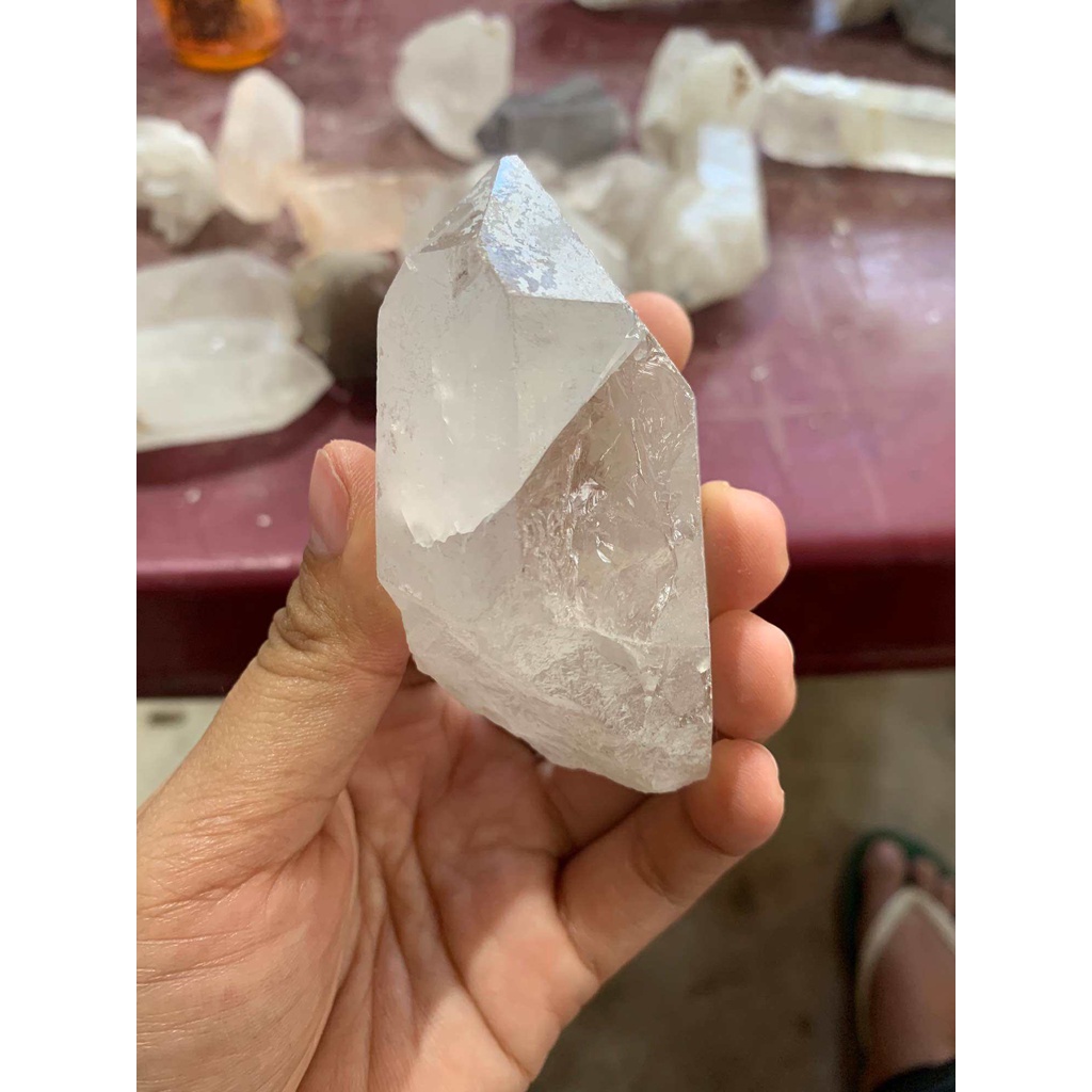 Đá thạch anh trắng nguyên bản thô dùng trang trí nhà cửa thanh tẩy năng lượng