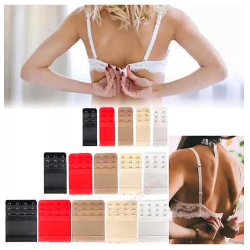 Set 15 Khóa Nối Dài Dây Áo Ngực Đàn Hồi Ba Hàng Khóa Ba Hàng Khóa Cài