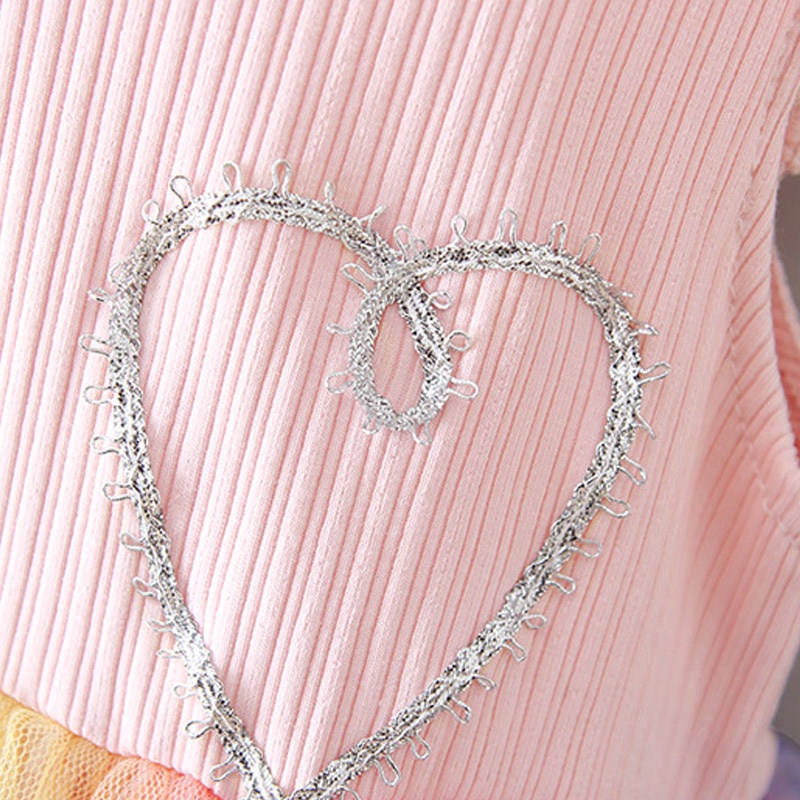 Đầm voan cầu vồng cho bé gái 10-23 kg