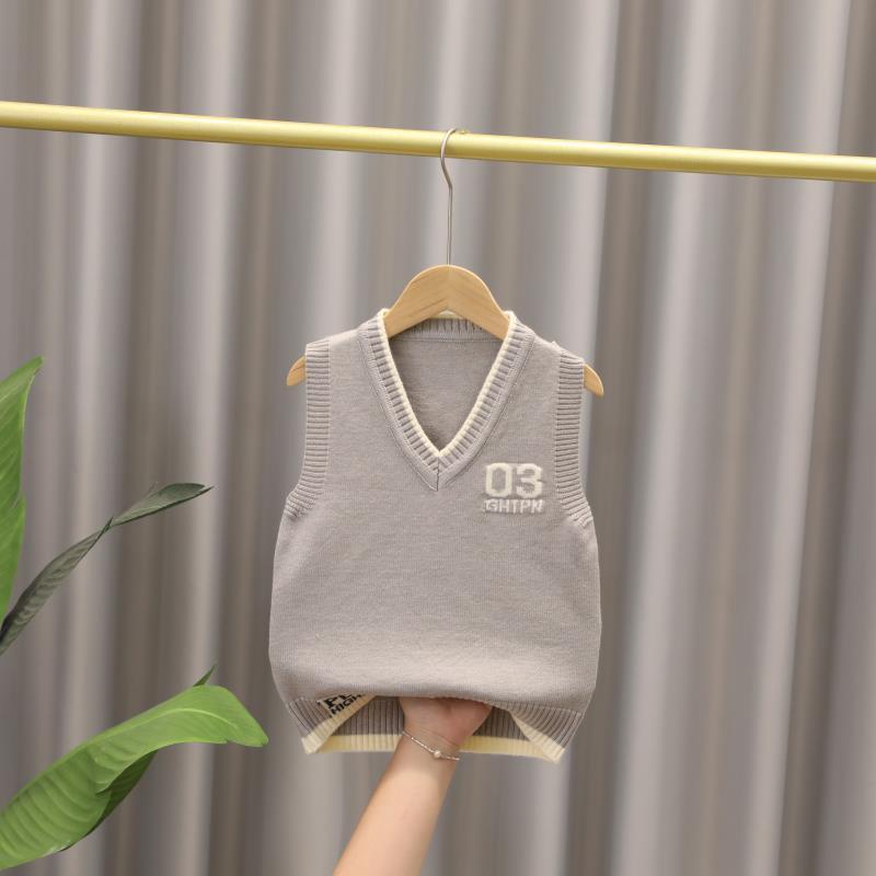 Áo Len Không Tay Phong Cách Mới Dành Cho Bé Trai