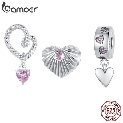 Bamoer Mặt Dây Chuyền Bạc sterling 925 Hình Trái Tim
