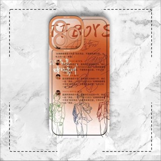 Ốp lưng iphone samsung xiaomi oppo cạnh vuông Weibo TFBoys Chữ Kí 3 boys