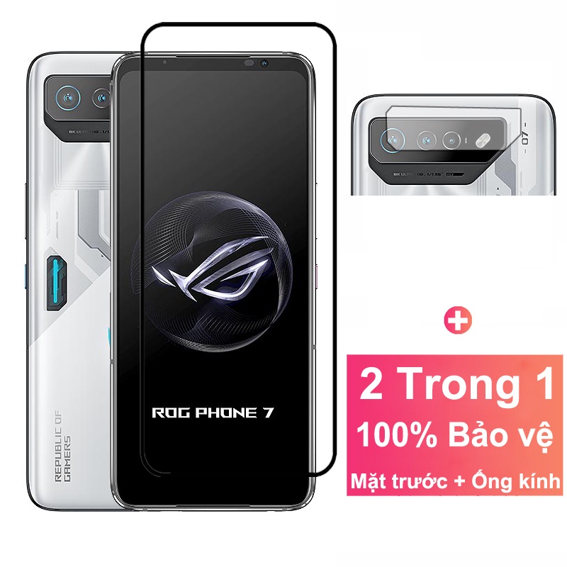 Kính Cường Lực 9d 2 Trong 1 Bảo Vệ Toàn Màn Hình Cho asus rog phone 7 6 ultimate 4g 5g