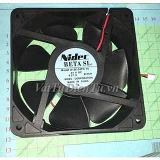 D12e-24ph 15 quạt tản nhiệt 24v 0.27a 120x120x38mm nidec 2 dây