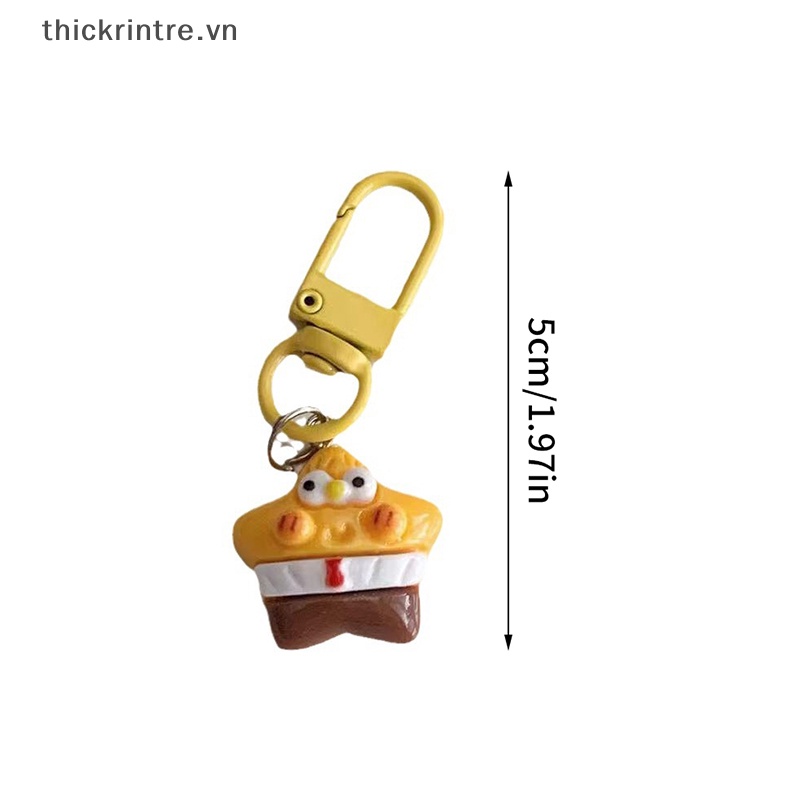 Th kawaii spongebob Móc Chìa Khóa / Ba Lô / Treo Trang Trí Túi Xách / Quà Tặng Trang Sức Hình Chú Mực / Ngôi Sao Mực