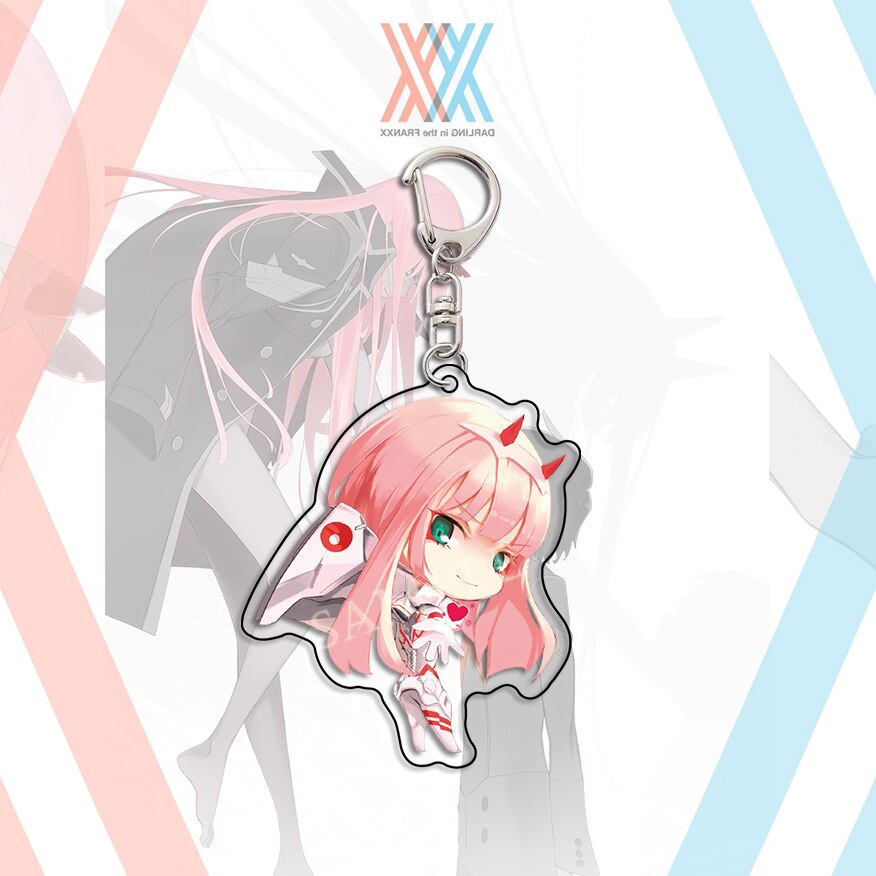 Móc khoá Japan Anime DARLING In The FRANXX Keychain Cute ZERO TWO Ichigo Miku Phụ Kiện Trang Trí Balo Túi xách