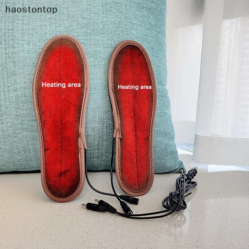 Haostontop Đế Lót Giày Sưởi Ấm Mùa Đông Sạc usb Tiện Dụng vn