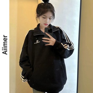 Plus Áo hoodie Tay Dài Cổ polo Thời Trang Cho Nữ