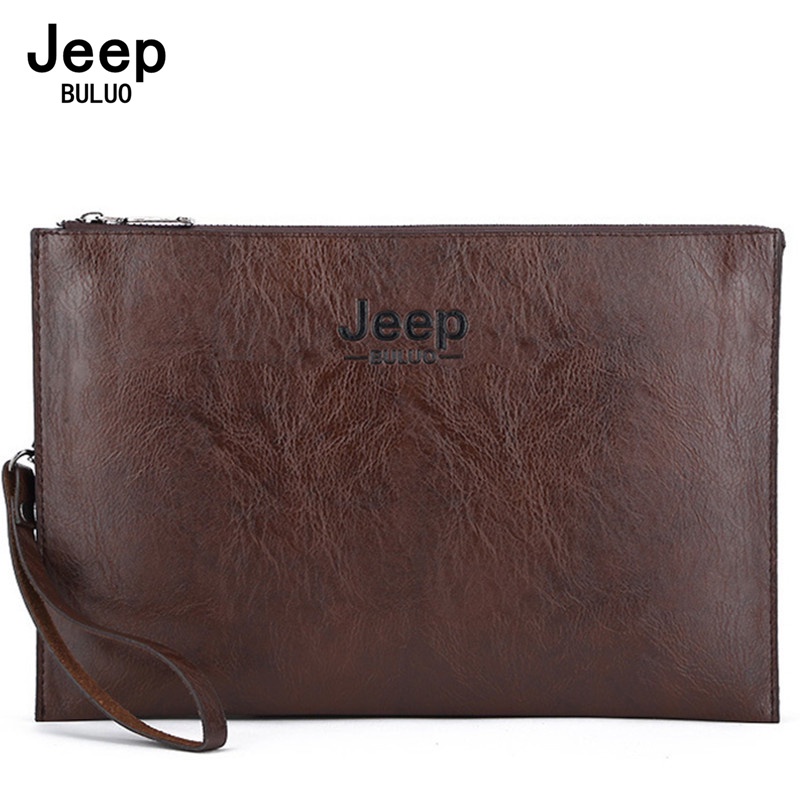 JEEP BULUO Ví Da pu Cầm Tay Phong Cách Doanh Nhân Thời Trang Cho Nam