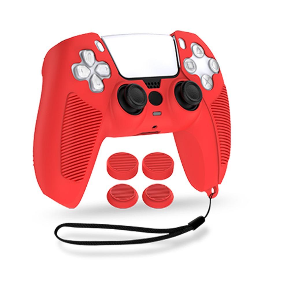Btlimer Vỏ Bọc Silicon gel Nhiều Màu Thoải Mái Chống Rơi Cho Tay Cầm Chơi game ps5