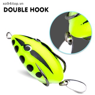 Xoitop mồi câu cá giả hình mồi ếch leo ếch luya 4cm 5g màu đen mềm mại