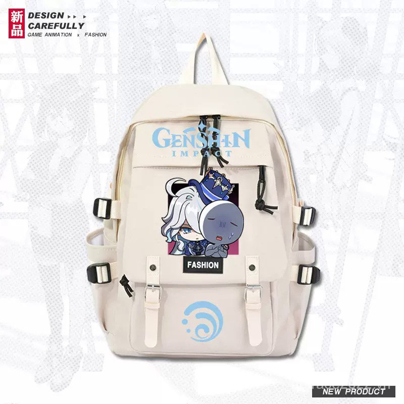 ★Genshin Impact★Fontaine Ba Lô Đi Học Sức Chứa Lớn In Hình game focalor & furina merchandise Thời Trang