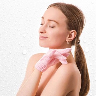 Găng tay tắm tẩy da chết - Găng tay tẩy tế bào chết cho cơ thể bằng vải nylon-NAZA8