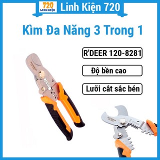 Kìm đa năng 3 trong 1 r'deer 120-8281 cắt dây - tuốt dây- bấm cốt