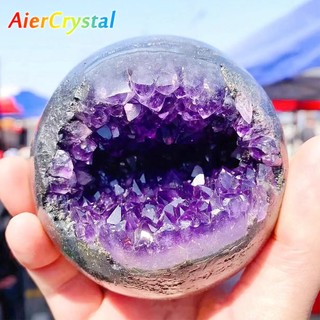 Quả cầu đá thạch anh tím thạch anh tím tự nhiên dùng trang trí phòng