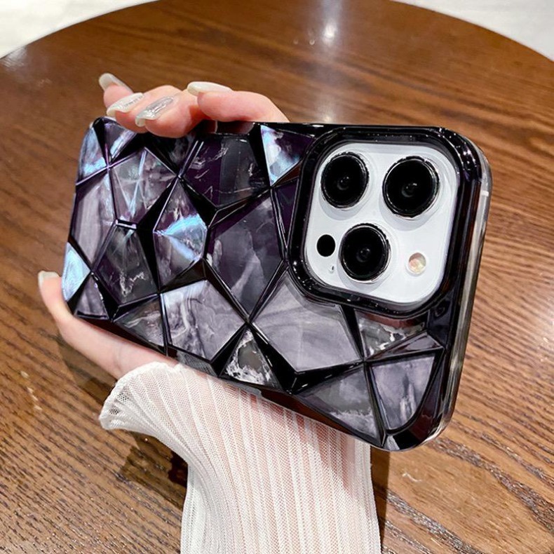 Ốp Điện Thoại tpu Dẻo Mạ Màu Đá Hoa Cương Cho iphone 15 14 13 12 11 pro max iphone 15 Chống Sốc