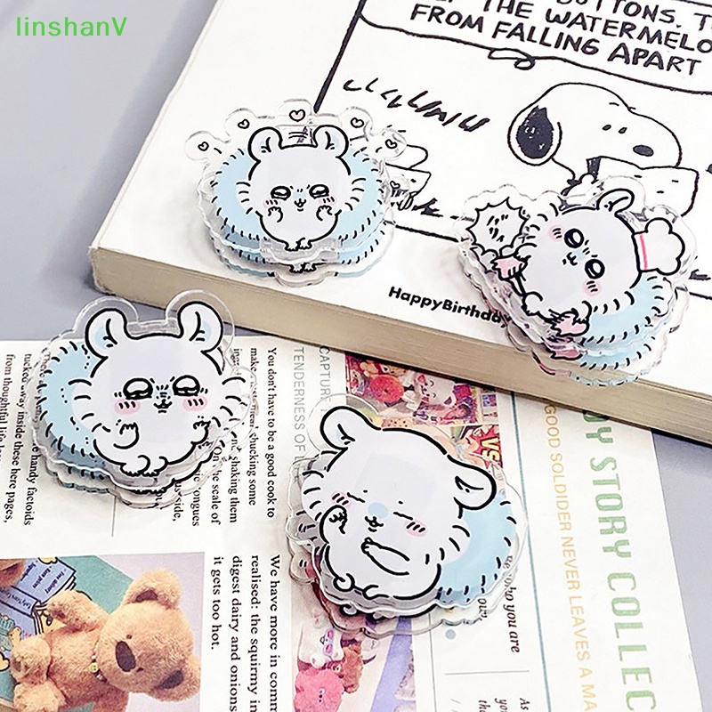 Kẹp Gấp Hai Mặt Bằng acrylic In Hình Gấu Hoạt Hình chiikawa usagi hachiware Dễ Thương Cho Học Sinh