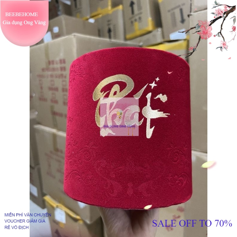 Trụ Nhung Cắm Hoa Chữ Việt 6 Mẫu Tết, Phúc, Lộc, Xuân, Phát - Chậu Nhung Cắm Cành Đào Đông Trang Trí Tết