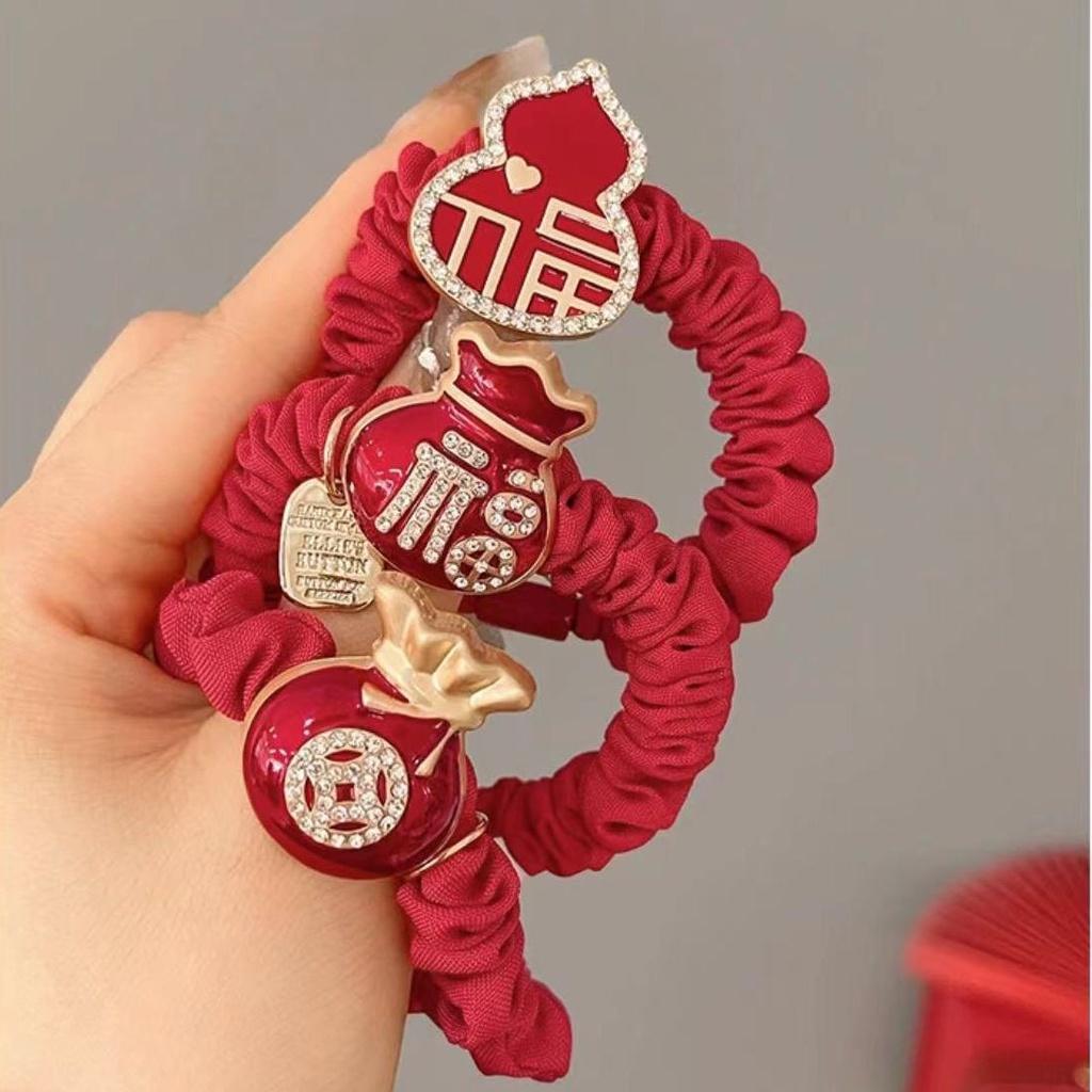 Dây Buộc Tóc Cao Su Co Giãn Hình Rồng Năm Mới 2024