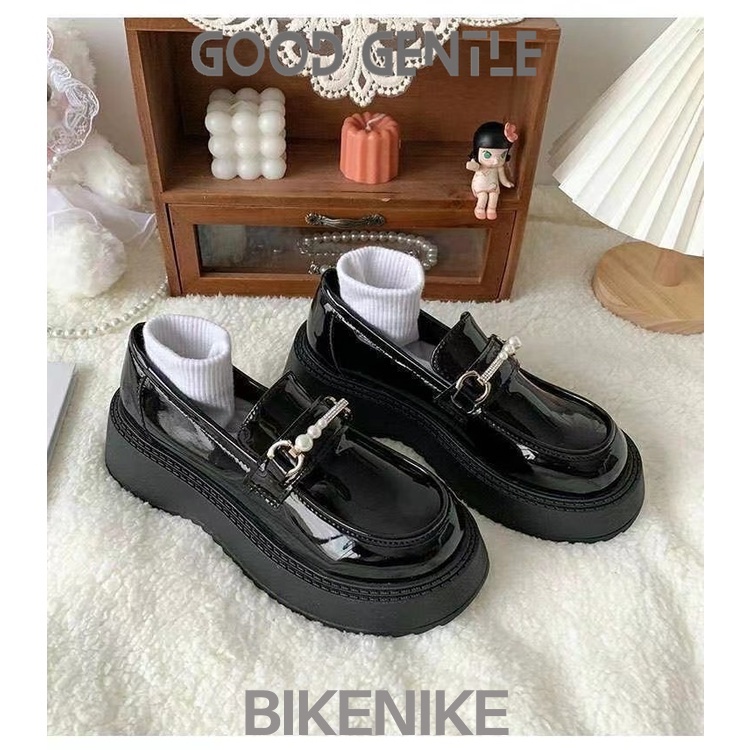 BIKENIKE Giày búp bê giày nữ 2023 NEW Mùa hè Vintage England phong cách thiết lập Mary Jane đơn giày2307344