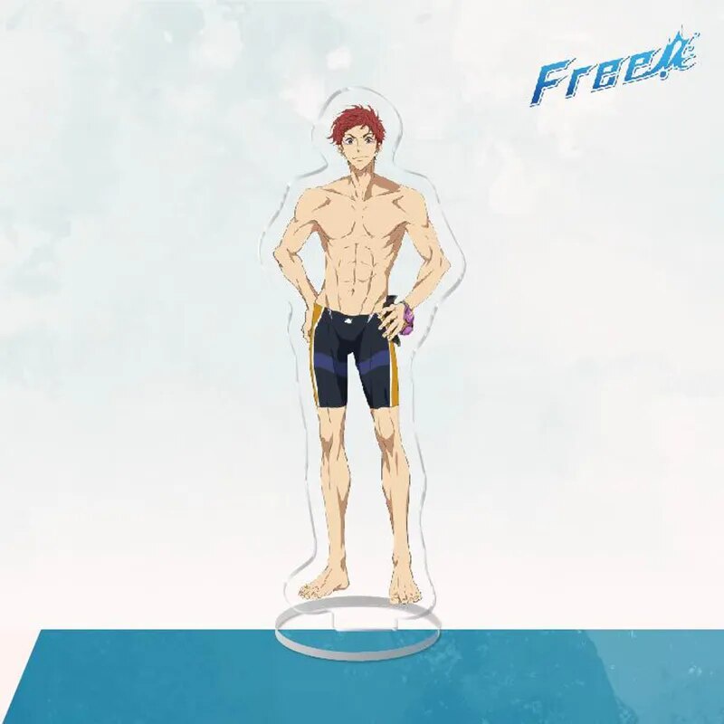 Mô hình Standee Height Free! Seijuurou Mikoshiba, Makoto Tachibana, Rei Ryugazaki Phụ kiện trang trí để bàn góc học tập