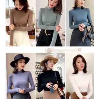 (RẺ VÔ ĐỊCH) Áo giữ nhiệt thun lạnh , áo thun cổ 3 phân dành cho bạn nữ, giữ ấm co giãn 4 chiều 40-55kg (mẫu mới nhất)