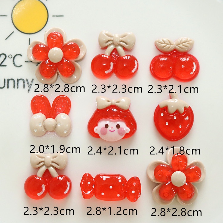 Hoạt Hình Phụ Kiện Trang Trí Giày Dép crocs Dâu Tây / Kẹo / Hoa Anh Đào Xinh Xắn Cho Nữ