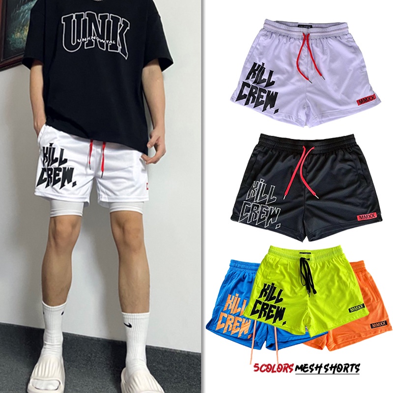 Quần Short Bóng Rổ Chày Ngắn hip hop In Hình Sao Mỹ 6 Màu Tùy Chọn Cho Nam
