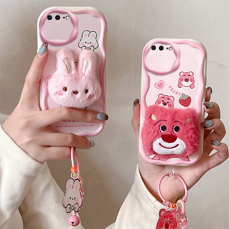 ốp lưng iphone 8 plus Dễ Thương Ốp Lưng Phối Lông Thời Trang Xinh Xắn Cho iphone 7 plus case iphone 8 plus