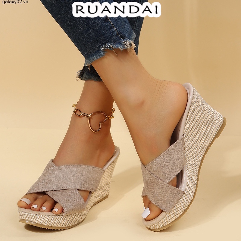 RUANDAI  dép nữ Dép xăng đan đế xuồng cao gót sandal nữ 2023 thời trang  Stylish Thoải mái Chất lượng cao Korean Style X0101480 37Z230910