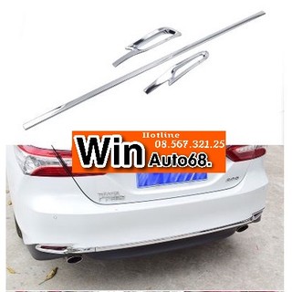 Ốp cản sau xe toyota camry 2019 2020 2021 2022 2023 inox 304 cao cấp-winauto68