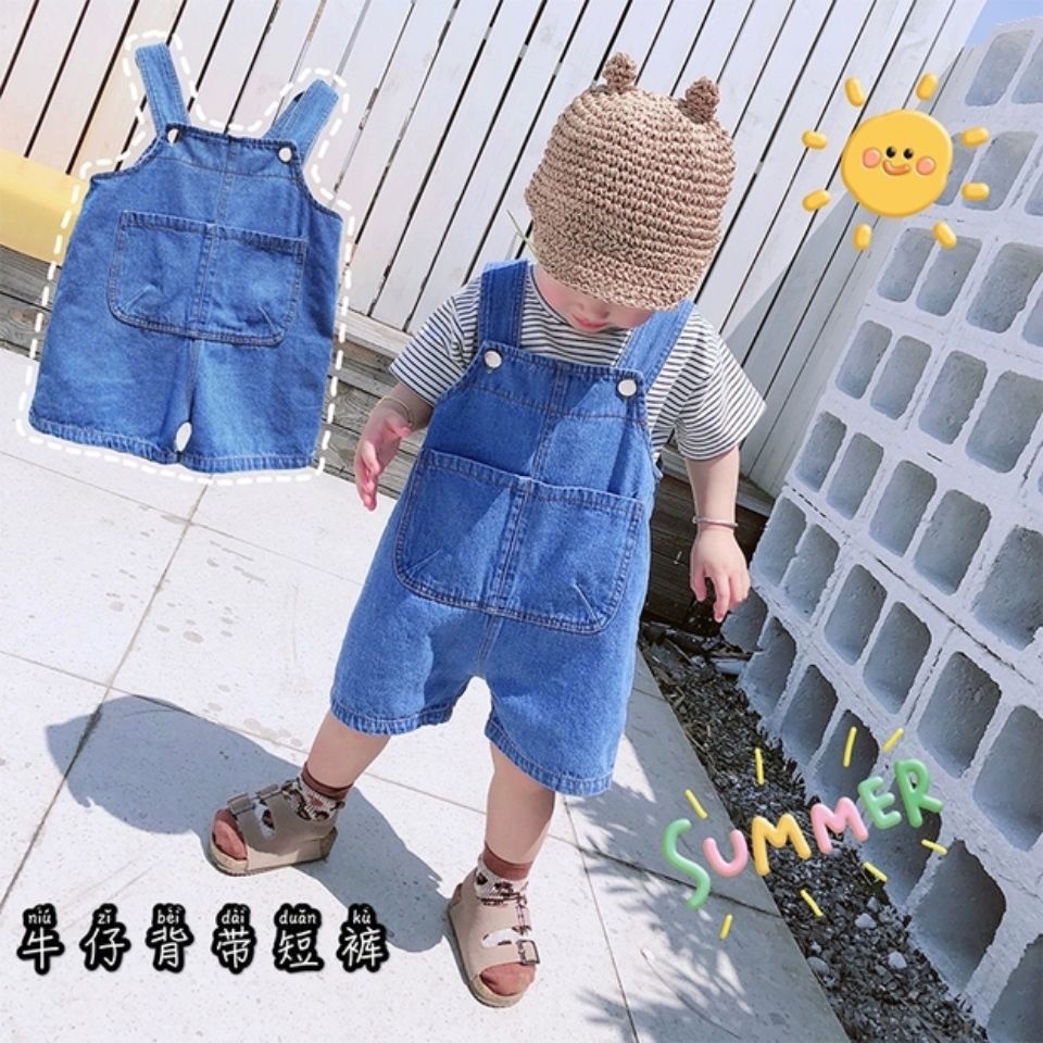 Quần Yếm Denim Mỏng Mềm Mại Thời Trang Mùa Hè Phong Cách Hàn Quốc Cho