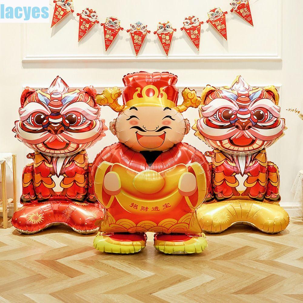 Bong Bóng Rồng 3D Bằng Màng Nhôm Trang Trí Năm Mới Phong Cách Trung Hoa