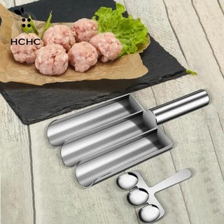 HCHC Khuôn Làm Thịt Viên Tròn Bằng Thép Không Gỉ 304 2 Trong 1