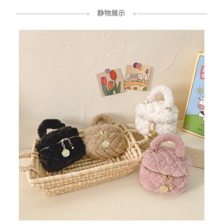  Túi Xách Nữ Đeo Chéo Cốp Lông Cừu Dễ Thương 