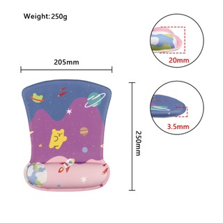[XẢ LỖ] Bộ Lót Chuột GALAXY Đệm Silicone (Mouse Pad Key Board Wrist Rest Gaming Bàn Di Chuột Cute Anime Màu Hồng)