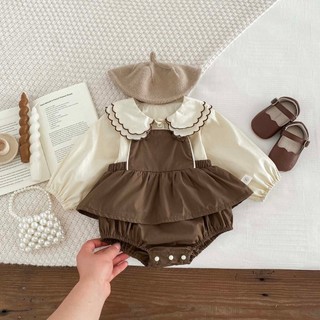 Bộ 2 áo liền quần cho bé gái