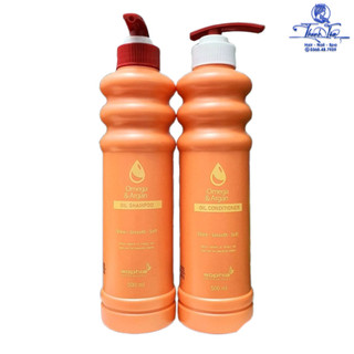 Dầu gội xả tinh dầu cân bằng độ ẩm cho tóc Sophia Professional Omega & Argan Oil 500mlx2 