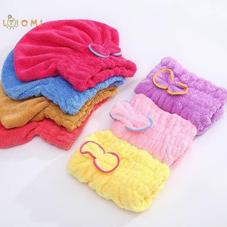 [LTIOMJ] Microfibre Nhanh Tóc Tắm Spa Nơ Quấn Khăn Mũ Tắm Phụ Kiện Phòng Tắm Tắm Tắm Cho Nữ Tóc [Hot]