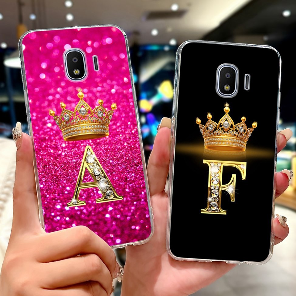 Dành Cho Samsung J2 Pro 2018 Ốp Lưng J250F Trong Suốt Thẩm Mỹ Chữ A-Z Mềm TPU Ốp Lưng Cho Samsung Ga