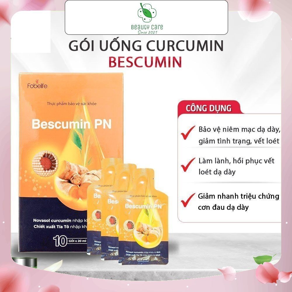 Gói Uống Tinh Chất Nghệ Curcumin Bescumin Bảo Vệ Niêm Mạc Dạ Dày N1