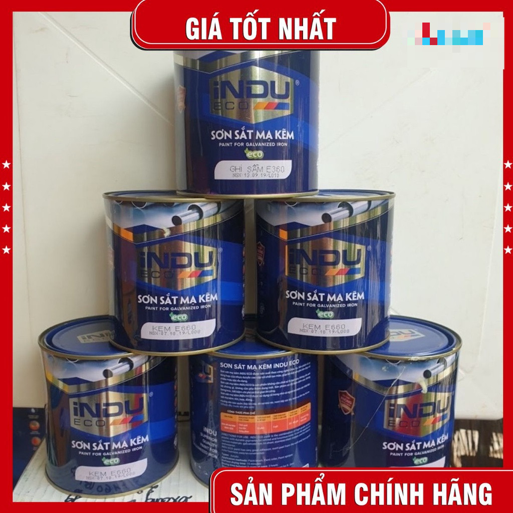Sơn mạ kẽm indu hộp 750ml , sơn sắt mạ kẽm chính hãng