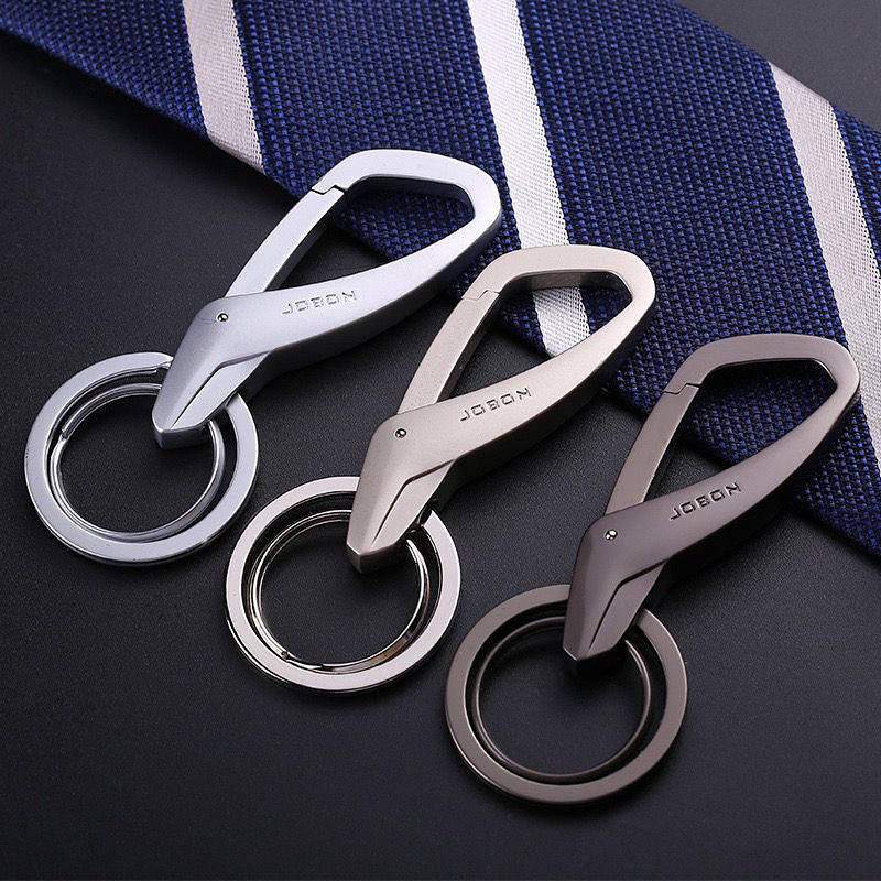 Car Key Ring Minimalist Creative Waist Hanging Double Ring Metal Key Chain Key Ring Car decorations 