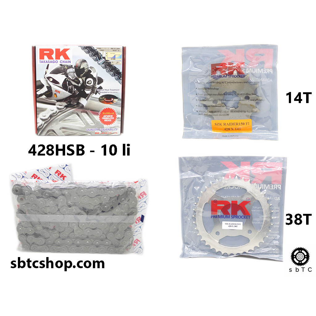 NSD Nhông sên dĩa RK Raider Satria Fi chính hãng