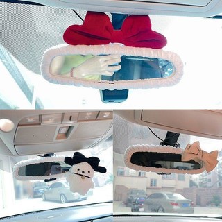 Car Interior Rearview Mirror Decoration Set Female Online Influencer Cartoon Cute Universal Car Rearview Mirror Protective Cover Princess FG66